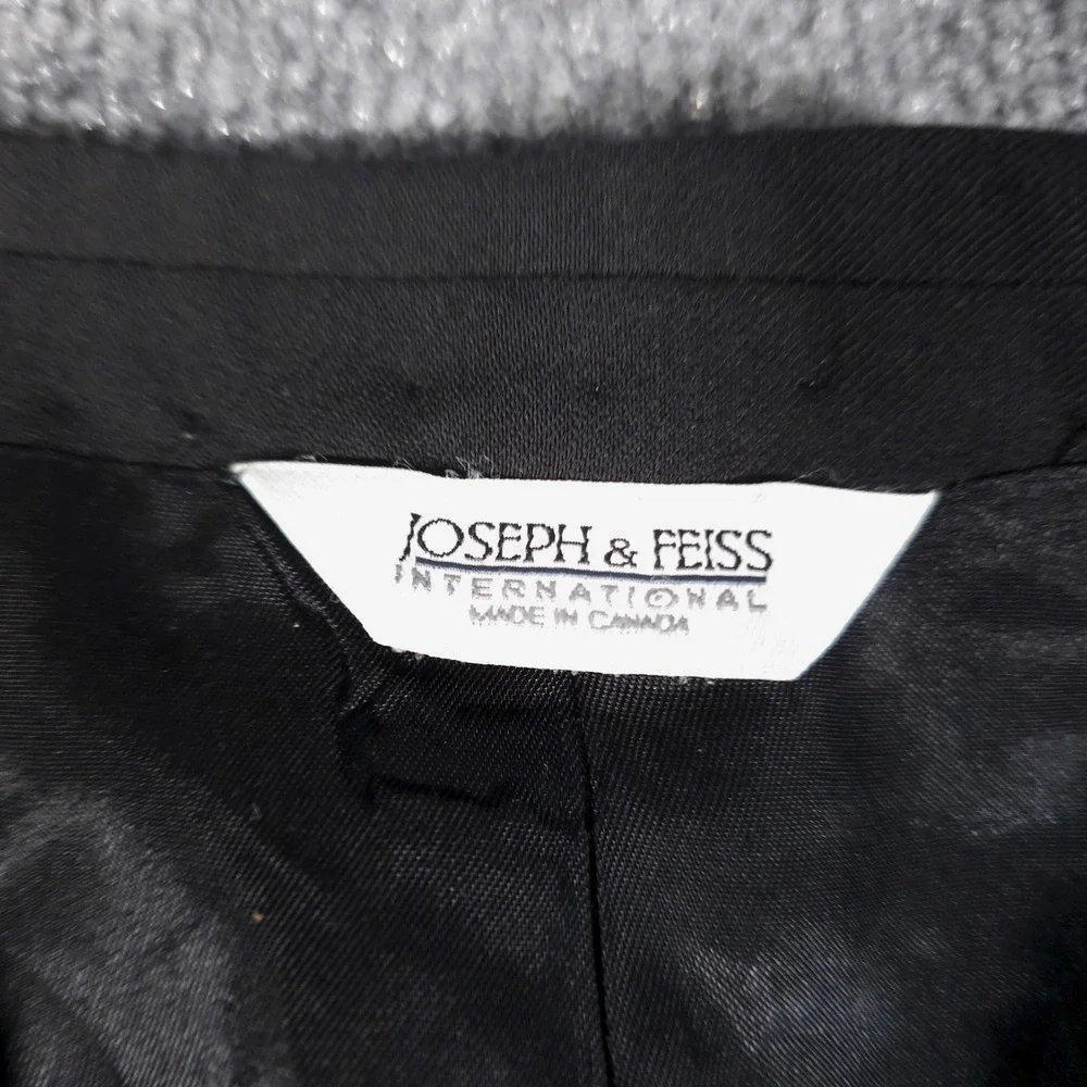 Joseph & Feiss International Comfort Stretch‎ Black Worsted Wool Blazer 52R